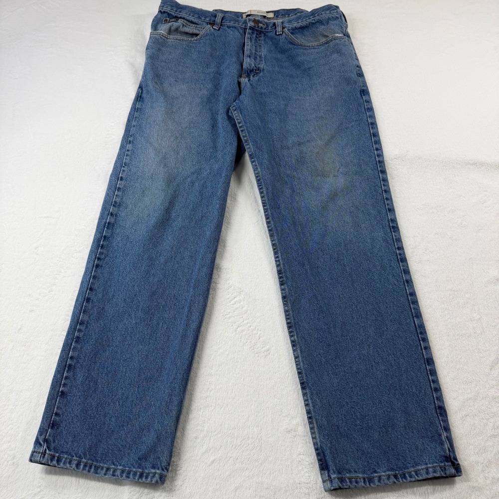 Lee Relaxed Fit Mens 38x32 Blue Medium Wash Straight Leg Jeans‎ 2055544